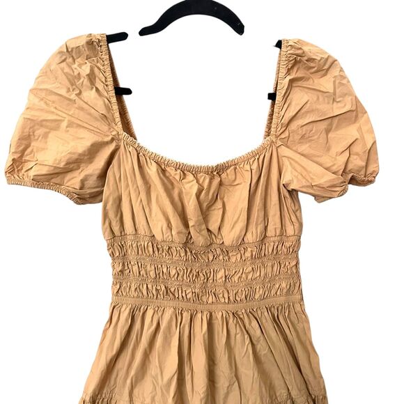 ARITZIA Wilfred Allegoria Poplin Midi Dress Tan Small - Picture 4 of 6